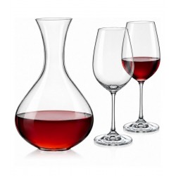 Jogo Decanter e 6 Taças Viola Cristal Ecológico Bohemia